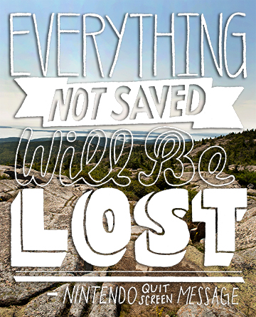 Everything not saved will be lost